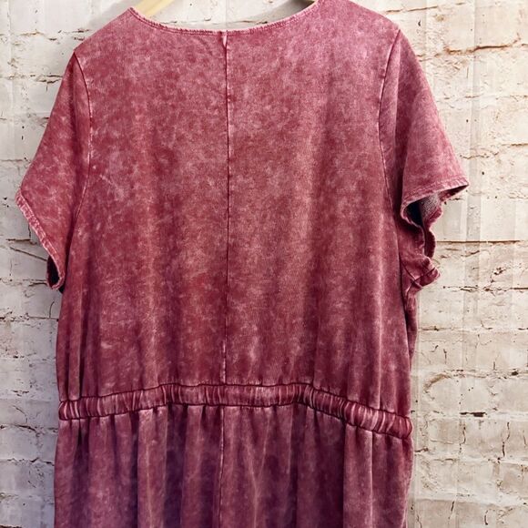 Livi Lane Bryant plus size acid wash drawstring dress - Picture 3 of 6